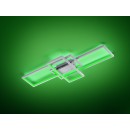 Trio 652610307 LED prisadené stropné svietidlo Thiago 1x36W | 3000lm | 3000-6000K | IP20 | RGBW - srtmívatelné, nastavenie teploty osvetlenie, pamäťová funkcia, diaľkové ovládanie, technológia WIZ, nikel
