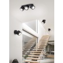 Trio 652910132 LED prisadené stropné bodové svietidlo Taurus 1x3,5W + 1x1,5W | 450l | 3000K | IP20 - oddelené vypínače, čierna