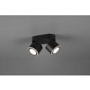 Trio 652910232 LED prisadené stropné bodové svietidlo Taurus 2x3,5W + 2x1,5W | 900lm | 3000K | IP20 - oddelené vypínače, čierna