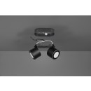 Trio 652910232 LED prisadené stropné bodové svietidlo Taurus 2x3,5W + 2x1,5W | 900lm | 3000K | IP20 - oddelené vypínače, čierna