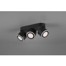 Trio 652910332 LED prisadené stropné bodové svietidlo Taurus 3x3,5W + 3x1,5W | 1350lm | 3000K | IP20 - oddelené vypínače, čierna