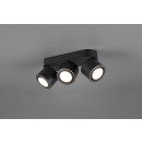 Trio 652910332 LED prisadené stropné bodové svietidlo Taurus 3x3,5W + 3x1,5W | 1350lm | 3000K | IP20 - oddelené vypínače, čierna