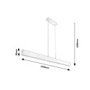 Rabalux 6670 LED závesné stropné svietidlo Tithania 1x24W | 1920lm | 2700-6500K- stmievateľné, nastaviteľná teplota osvetlenia, hliník, biela