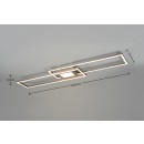 Trio 670710507 LED prisadené stropné svietidlo Ganado 1x37W + 8W | 4300lm | 2700-6500K | RGB - stmievateľné, nočný režim, diaľkové ovládanie, matný nikel