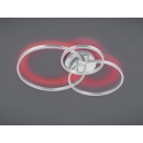 Trio 670710532 LED prisadené stropné svietidlo Winona 1x28W + 10W | 3200lm | 2700-6500K | RGB - stmievateľné, nočný režim, diaľkové ovládanie, nikel