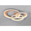 Trio T673810365 LED prisadené stropné svietidlo GRANADA  | 36W integrovaný LED zdroj | 1x4300lm | 3000K | Trio - SwitchDimmer | hnedá