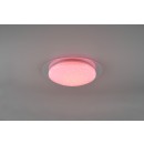 Trio 680213500 LED stropné svietidlo Frodeno 1x12W | 1200lm | 4000K | IP44 | RGB - stmievateľné, diaľkové ovládanie, hviezdny efekt, biela