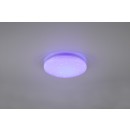 Trio 680213500 LED stropné svietidlo Frodeno 1x12W | 1200lm | 4000K | IP44 | RGB - stmievateľné, diaľkové ovládanie, hviezdny efekt, biela