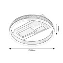 Rabalux 6830 LED prisadené stropné svietidlo Roxana 1x50W | 2450lm | 4000K - chróm