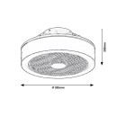 Rabalux 6857 LED stropné svietidlo s ventilátorom Dalfon 1x30W | 1500lm | 3000-6000K - šedá