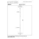 Lucide L197912031 LED stojacia lampa ZENITH  | 20W integrovaný LED zdroj | 2200lm | 3000K