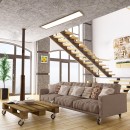 Rabalux 6909 LED stropné svietidlo Almond 1x40W | 4200lm | 4000K- biela, imitácia dreva