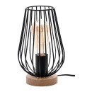 Rabalux 6915 stolné svietidlo Gremio 1x40W | E27 - čierna, imitácia dreva