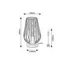 Rabalux 6915 stolné svietidlo Gremio 1x40W | E27 - čierna, imitácia dreva