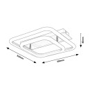 Rabalux 6996 LED prisadené stropné svietidlo Fandral 1x33W | 2870lm | 4000K- chróm, biela