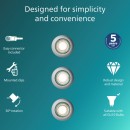 Philips 8721103036995 sada zapustených svietidiel Peridot GU10 | chróm