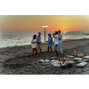 Lutec 6910802335 LED vonkajšie prenosná solárna lampa Poppy 1x8W | 3000K | IP54 - nevšedný dizajn, bluetooth reproduktor