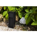 Lutec 9702203012 vonkajší zásuvkový stĺpik Mains IP54 | matná čierna - jedna zásuvka, typ Schuko