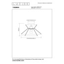 Lucide L101203272 prisadené stropné svietidlo TASMAN  E27