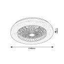 Rabalux 98071329 LED ventilátor s osvetlením Dalfon2  | 48W integrovaný LED zdroj | 1900lm | 3000-6500K