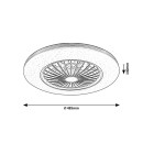 Rabalux 98071330 LED ventilátor s osvetlením Dalfon2  | 48W integrovaný LED zdroj | 3100lm | 3000-6500K