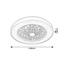 Rabalux 98071332 LED ventilátor s osvetlením Dalfon2  | 48W integrovaný LED zdroj | 2400lm | 3000-6500K