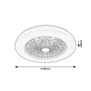 Rabalux 98071333 LED ventilátor s osvetlením Dalfon2  | 48W integrovaný LED zdroj | 3500lm | 3000-6500K