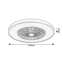 Rabalux 98071334 LED ventilátor s osvetlením Dalfon2  | 72W integrovaný LED zdroj | 2100lm | 3000-6500K