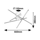 Rabalux 98071339 LED prisadené stropné svietidlo Henli2  | 40W integrovaný LED zdroj | 2800lm | 3000K