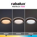 Rabalux 71345 LED prisadené stropné svietidlo Pastello | 48W integrovaný LED zdroj | 2800lm | 3000-6500K | diaľkové ovládanie | stmievač | béžová