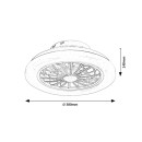 Rabalux 71348 LED ventilátor s osvetlením Dalfon | 24W integrovaný LED zdroj | 2200lm | 3000-6500K | diaľkové ovládanie | stmievač | biela