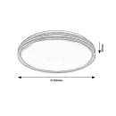 Rabalux 71349 LED prisadené stropné svietidlo Monira | 34W integrovaný LED zdroj | 2300lm | 3000-6500K | diaľkové ovládanie | stmievač | čierna