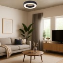 Rabalux 71360 LED prisadené stropné svietidlo Cirano | 24W integrovaný LED zdroj | 1420lm | 3000/4000/6000K | čierna