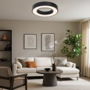 Rabalux 71361 LED prisadené stropné svietidlo Cirano | 45W integrovaný LED zdroj | 2700lm | 3000-6500K | diaľkové ovládanie | stmievač | čierna