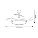 Rabalux 71364 LED ventilátor s osvetlením Fluara | 60W integrovaný LED zdroj | 4800lm | 3000-6500K | diaľkové ovládanie | stmievač | biela