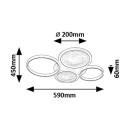 Rabalux 98071378 LED prisadené stropné svietidlo Aranis  | 40W integrovaný LED zdroj | 2300lm | 3000-6500K