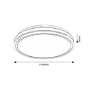 Rabalux 71412 LED prisadené stropné svietidlo Corlet | 20W integrovaný LED zdroj | 1500lm | 3000-6500K | diaľkové ovládanie | stmievač | čierna