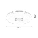 Rabalux 71414 LED prisadené stropné svietidlo Balmerino | 24W integrovaný LED zdroj | 1755lm | 3000-6000K | diaľkové ovládanie | stmievač | biela