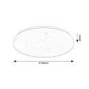 Rabalux 71445 LED prisadené stropné svietidlo Danny2 | 22W integrovaný LED zdroj | 2100lm | 3000-6500K | diaľkové ovládanie | stmievač | biela