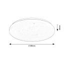 Rabalux 71447 LED prisadené stropné svietidlo Danny2 | 60W integrovaný LED zdroj | 4600lm | 3000-6500K | diaľkové ovládanie | stmievač | biela