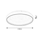 Rabalux 71449 LED prisadené stropné svietidlo Zerava | 34W integrovaný LED zdroj | 2100lm | 3000-6500K | diaľkové ovládanie | stmievač | čierna