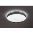 Rabalux 71449 LED prisadené stropné svietidlo Zerava | 34W integrovaný LED zdroj | 2100lm | 3000-6500K | diaľkové ovládanie | stmievač | čierna