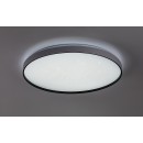 Rabalux 71450 LED prisadené stropné svietidlo Zerava | 60W integrovaný LED zdroj | 3800lm | 3000-6500K | diaľkové ovládanie | stmievač | čierna