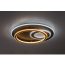 Rabalux 71466 LED prisadené stropné svietidlo Brantiel | 60W integrovaný LED zdroj | 3000lm | 3000-6000K | diaľkové ovládanie | stmievač | čierna