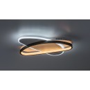 Rabalux 71469 LED prisadené stropné svietidlo Brantiel | 57W integrovaný LED zdroj | 3250lm | 3000-6000K | diaľkové ovládanie | stmievač | čierna