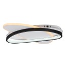 Rabalux 71469 LED prisadené stropné svietidlo Brantiel | 57W integrovaný LED zdroj | 3250lm | 3000-6000K | diaľkové ovládanie | stmievač | čierna