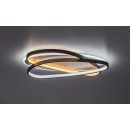 Rabalux 71470 LED prisadené stropné svietidlo Brantiel | 57W integrovaný LED zdroj | 3200lm | 3000-6000K | diaľkové ovládanie | stmievač | čierna