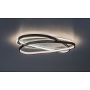 Rabalux 71470 LED prisadené stropné svietidlo Brantiel | 57W integrovaný LED zdroj | 3200lm | 3000-6000K | diaľkové ovládanie | stmievač | čierna