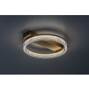 Rabalux 71471 LED prisadené stropné svietidlo Rivona | 18W integrovaný LED zdroj | 1400lm | 3000-6500K | diaľkové ovládanie | stmievač | zlatá