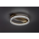 Rabalux 71471 LED prisadené stropné svietidlo Rivona | 18W integrovaný LED zdroj | 1400lm | 3000-6500K | diaľkové ovládanie | stmievač | zlatá